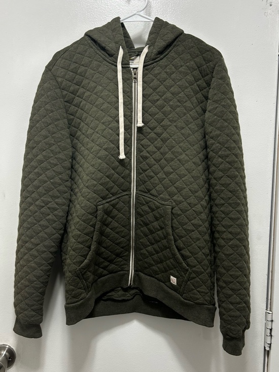 Marine Layer Other - Marine Layer Quilted Zip Hoodie in Olive Green